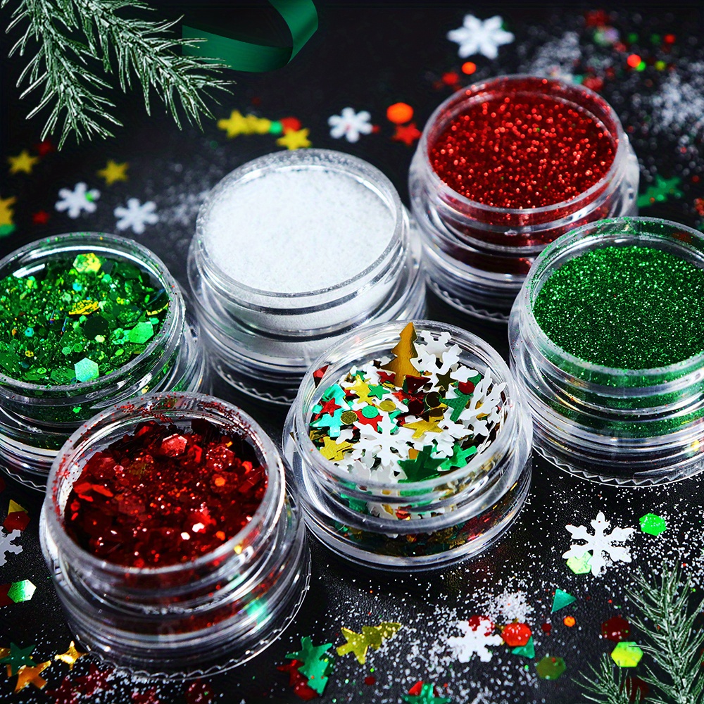 Christmas Nail Art Supplies Snowflake Christmas Tree Star - Temu