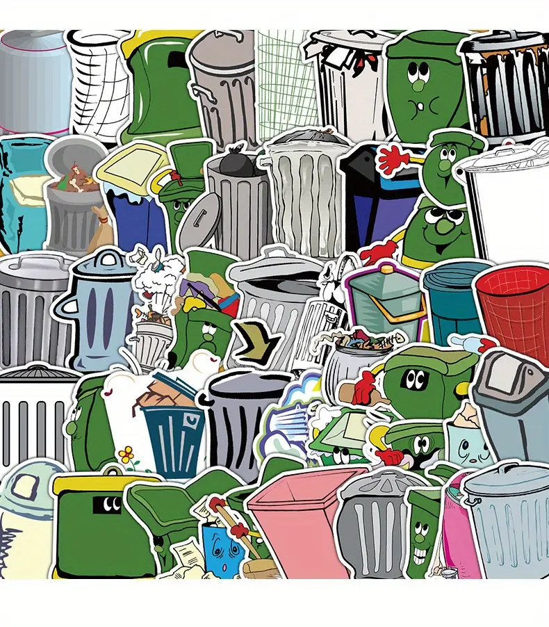 50 Stück Recycelbare Mülltonnen aufkleber Schreibwaren - Temu Germany