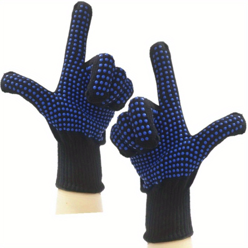 Gants anti chaleur pour coiffure (Couleur: No selection: Bleu)