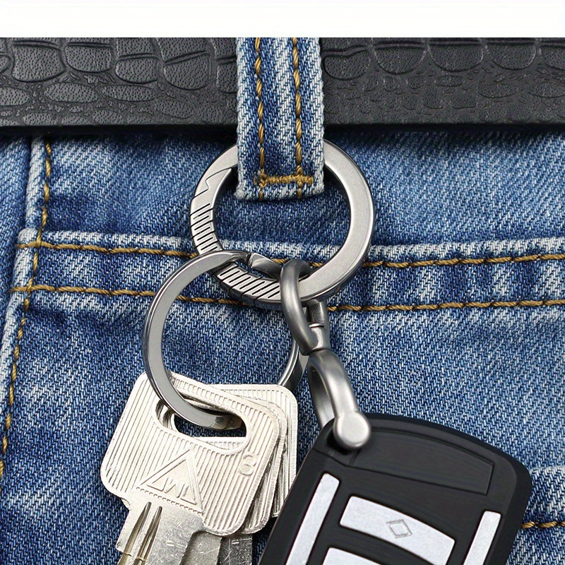 Car Key Chain, Metal Key Ring Creative Alloy Key Chain Key Ring Pendant with Detachable Keyring for Men Belt Clip,Bag Accessories,Temu