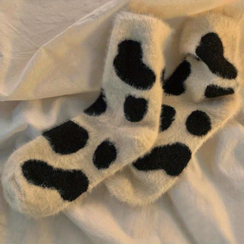 1/3 Pares Calcetines Lana Coral Patrón Panda Mujer: Gruesos - Temu
