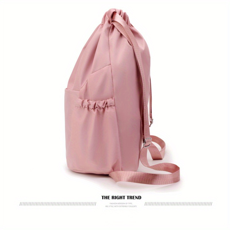 Mochila de gimnasio para mujer Bolso de fitness de separación húmeda y seca  multifuncional (rosa)