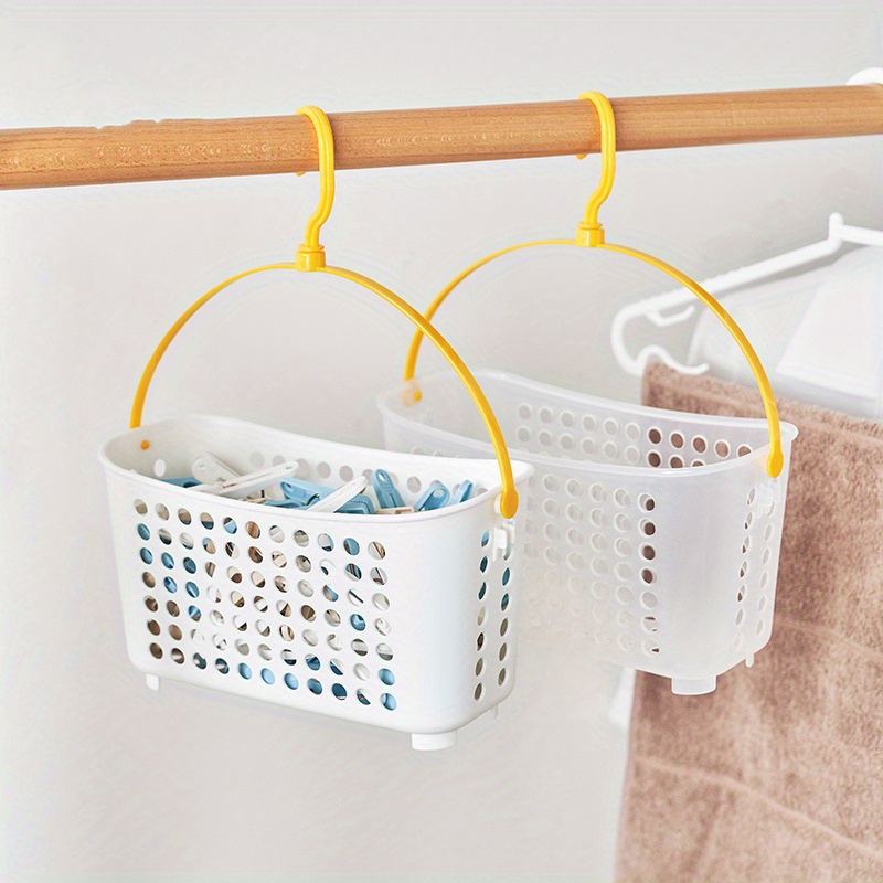 Plastic Hanging Shower Basket With Hook For Bathroom Kitchen