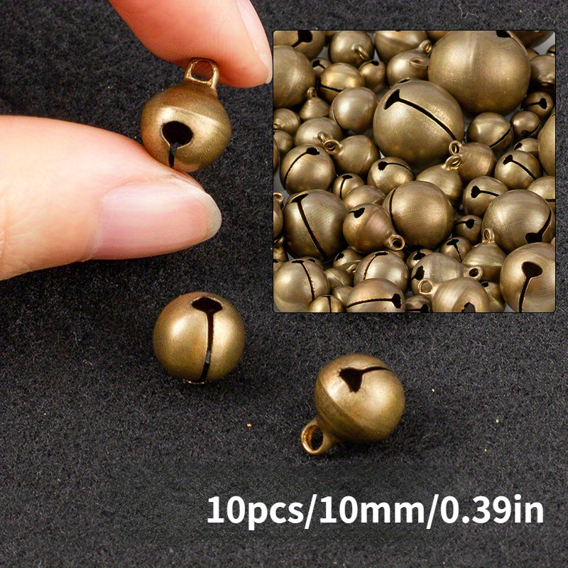 200pcs 10mm Christmas Jingle Bell Small Bell Mini Bell for DIY Bracelet  Anklets Necklace Knitting Jewelry Making Accessories