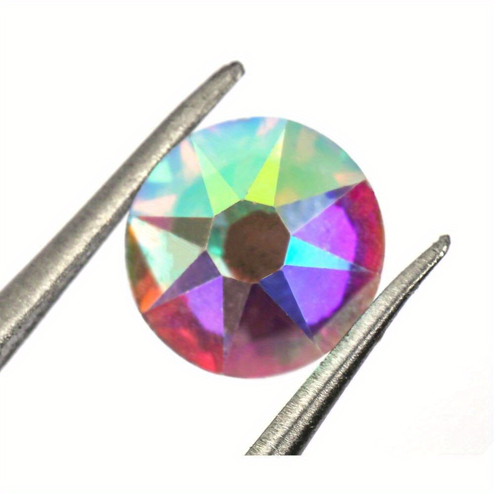 Crystal Glass Flatback Glue-On Rhinestones 16 Cut Facets