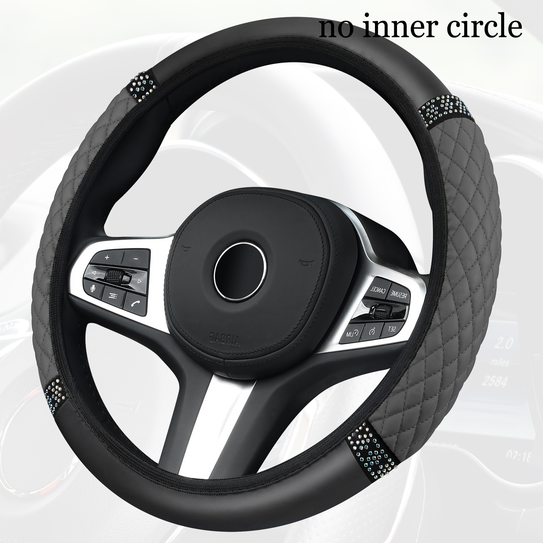 Universal 13-18 Inch PU Leather steering wheel cover 