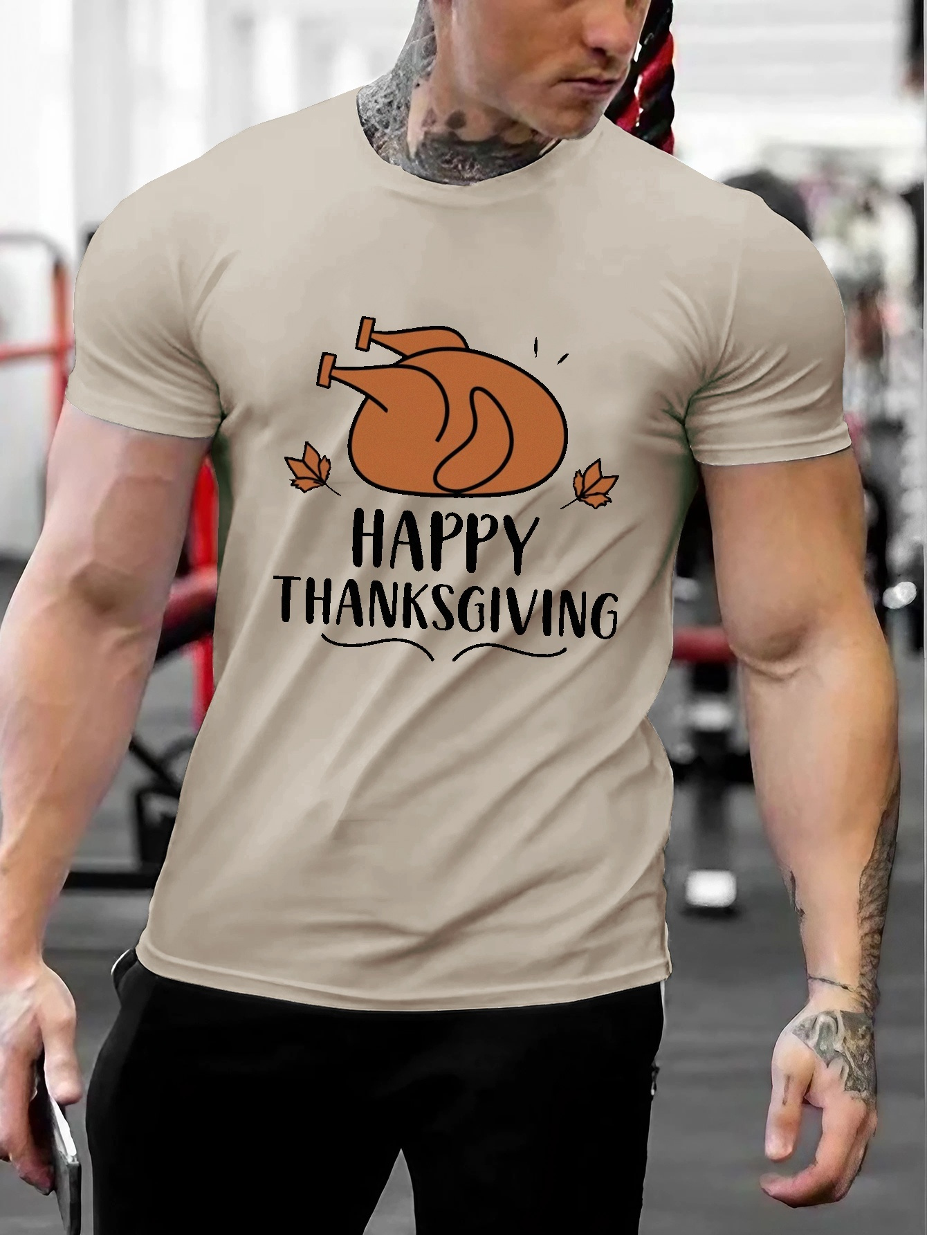Plus Size Men's T shirt happy Thanksgiving Turkey Graphic - Temu