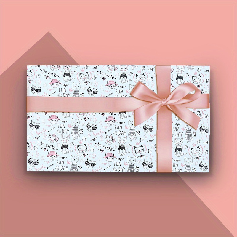 5pcs Pink Leopard Print Flower Bouquet Wrapping Paper