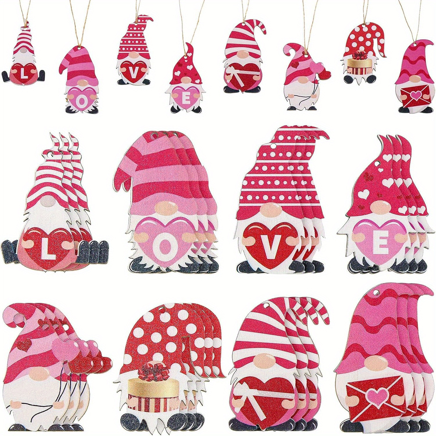 Valentine's Day Wooden Hanging Ornaments Party Decor - Temu