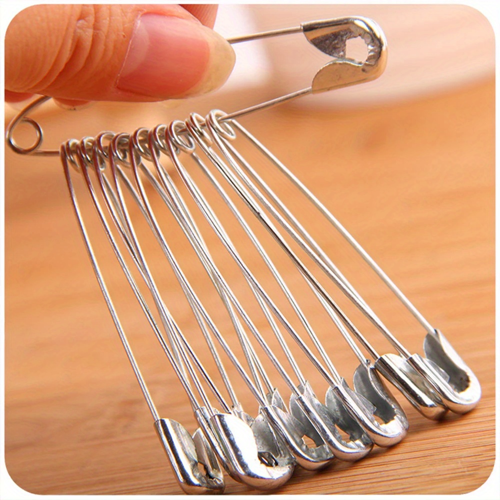 Safety Pins Assorted, 5 Sizes Large Safety Pins Heavy Duty, Strong Nickel  Plated