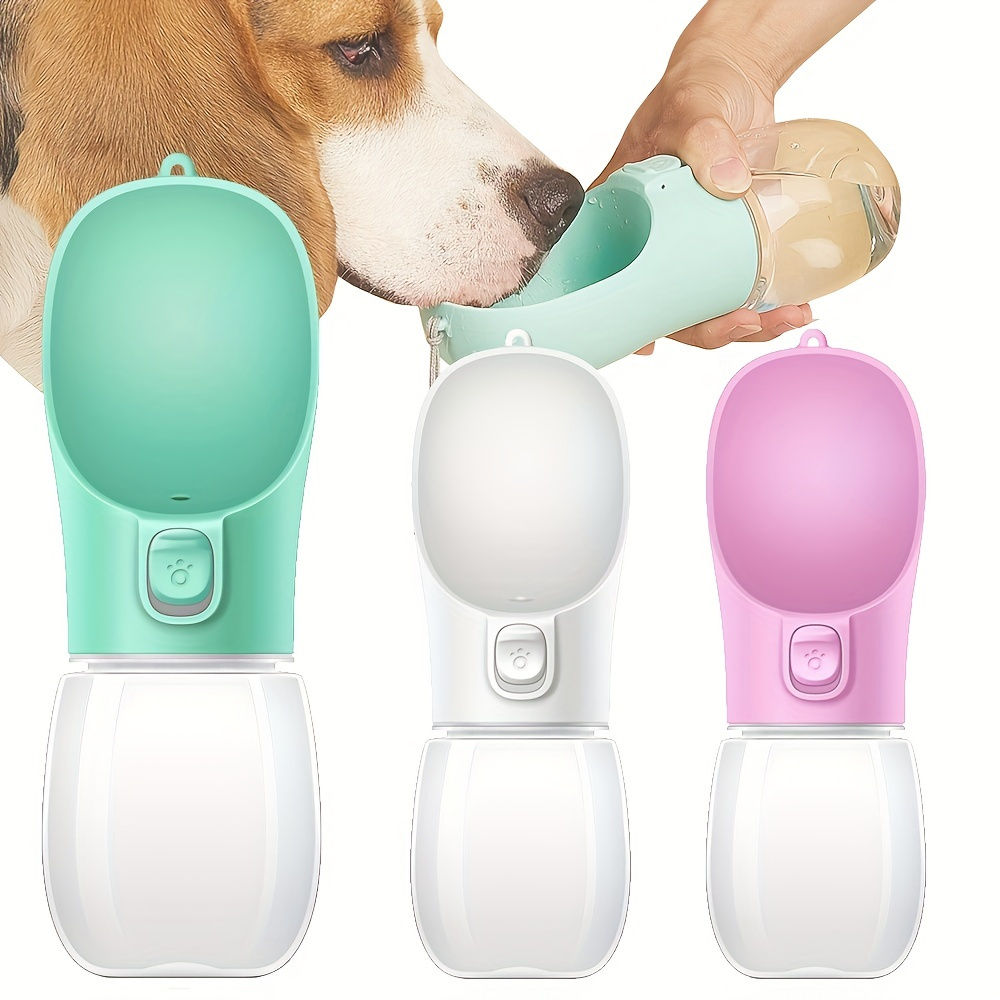 1pc Portable Pet Water Bottle Dog Travel Drinking Bowl Outdoor Water  Dispenser, White