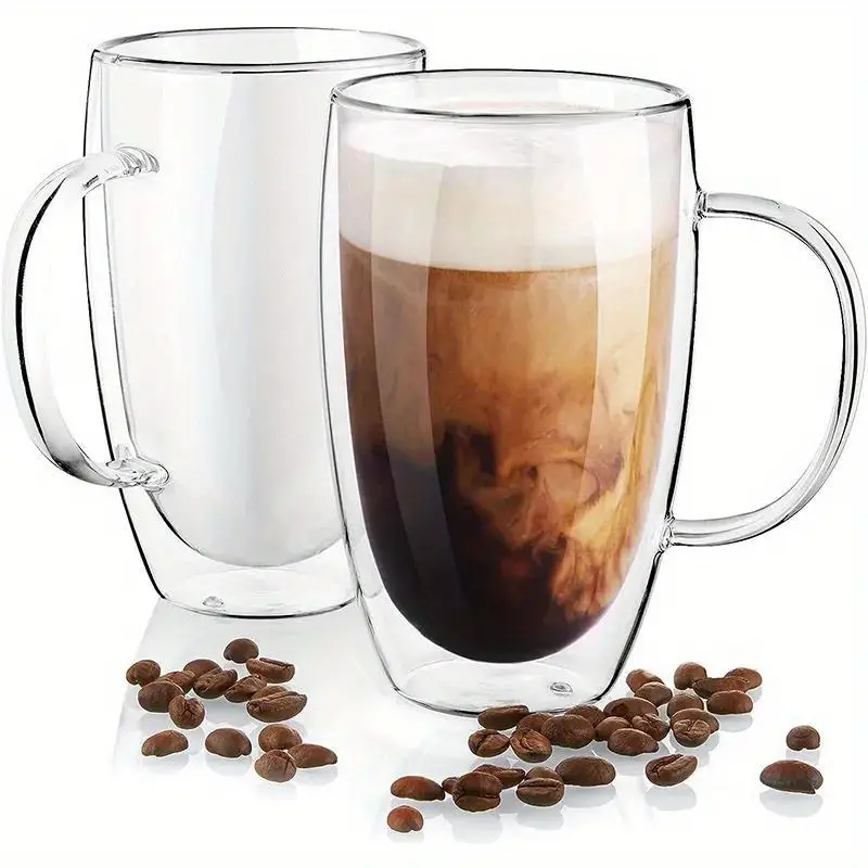 Double Wall Glass Coffee Mug Insulated Clear Borosilicate - Temu
