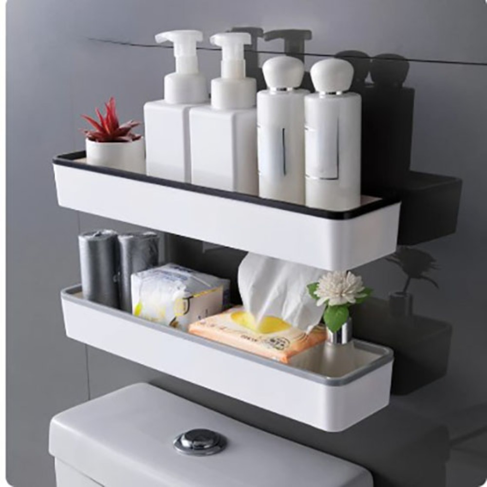 Grey Over Shower Screen Caddy Hanging Bathroom Organiser Shower Rack  Storage New