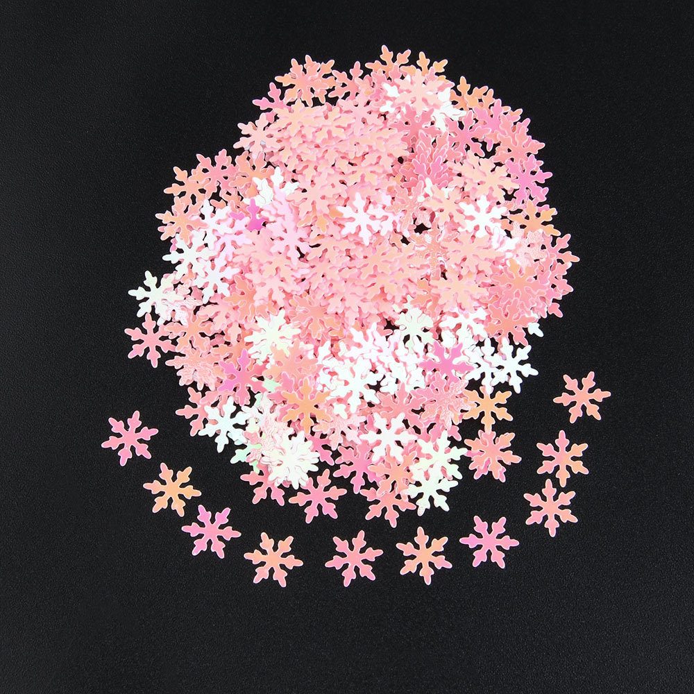 Pink Snowflake sequins