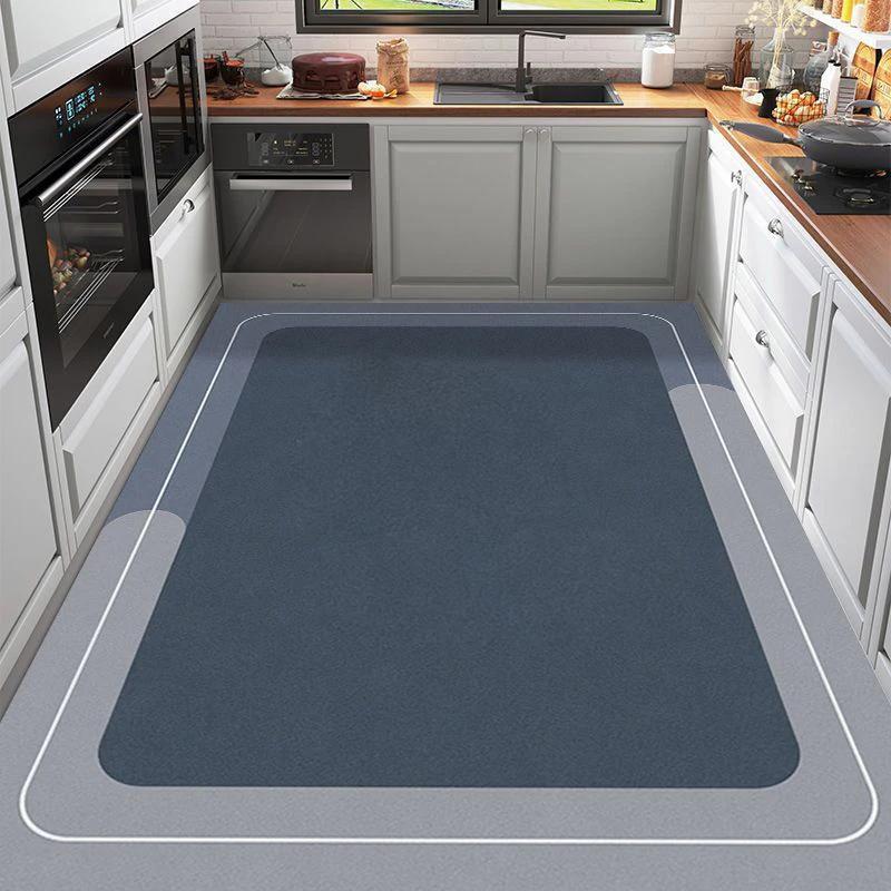 Kitchen Floor Mat Diatom Mud Pad Super Absorbent Bath Pad Anti-Slip Carpet  Kitchen Mats Wipeable Wash Long Strip Carpet - AliExpress