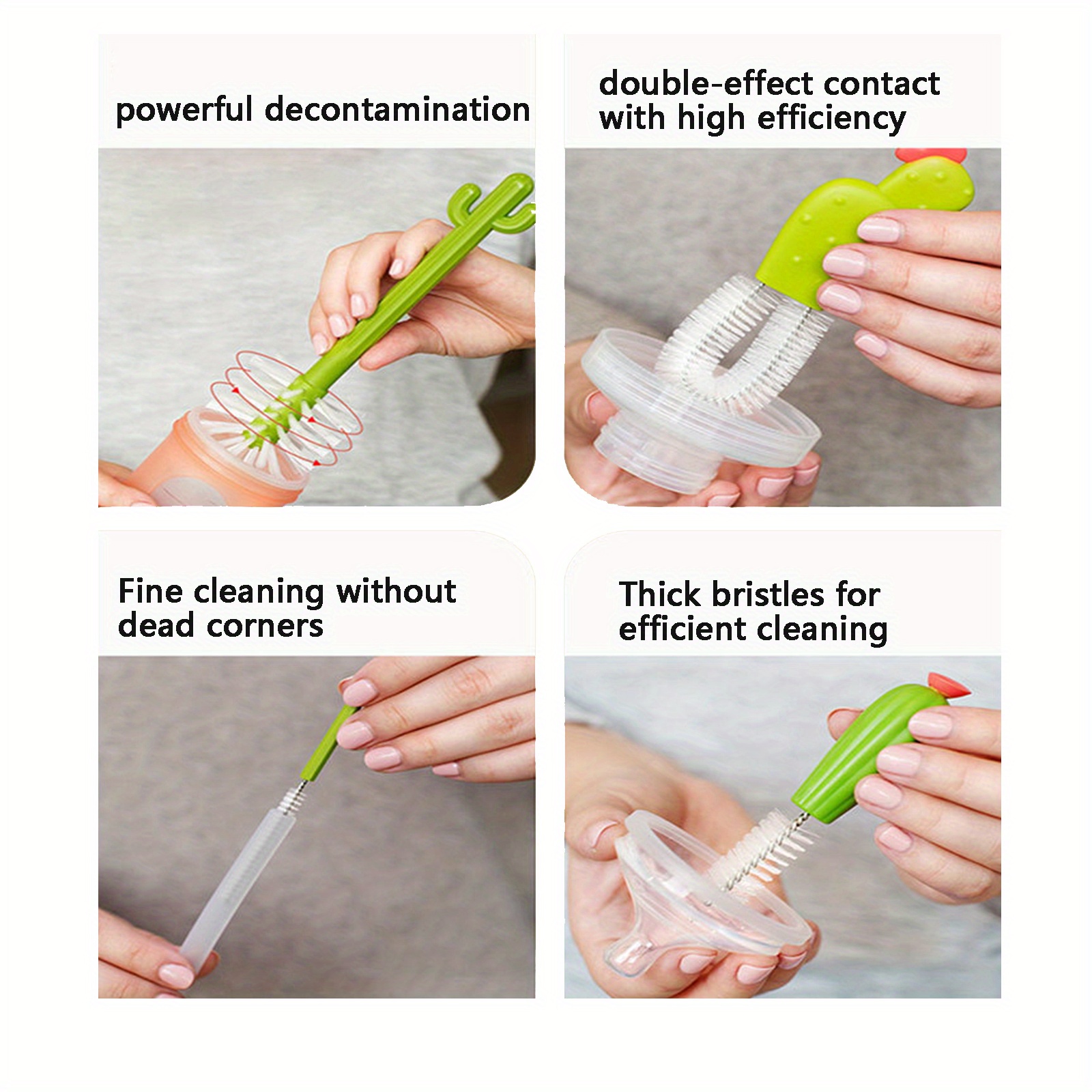 Cactus Cleaning Brush Set For Cup And Straws Cup Brush - Temu