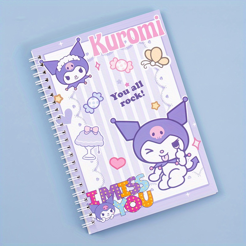 4pcs Kawaii Sanrio Cinnamoroll Kuromi Notebook Cute Cartoon