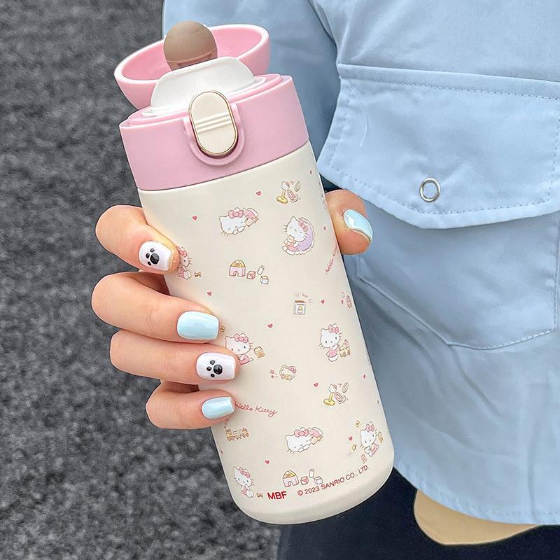 Hello Kitty Coffee Cup Cute Portable Insulated Water - Temu