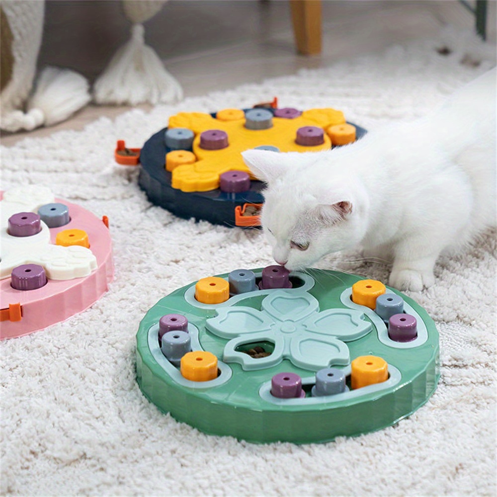 Cat Bowl Cat Puzzle Treat Dispensing Toy, Interactive Cat Slow Feeder Cat  Food Leakage Toy For Iq Training Cat Slow Eating Bowl - Temu