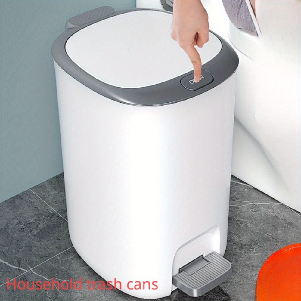 Indoor Rubbish Can Trash Bins Rectangular Simple Bathroom Wastebasket  Garbage Container Bin for Laundry Room Home Dorm Narrow Places Kitchen 14L  