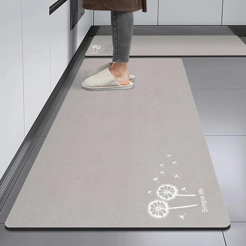 Kitchen Floor Mat Diatom Mud Pad Super Absorbent Bath Pad Anti