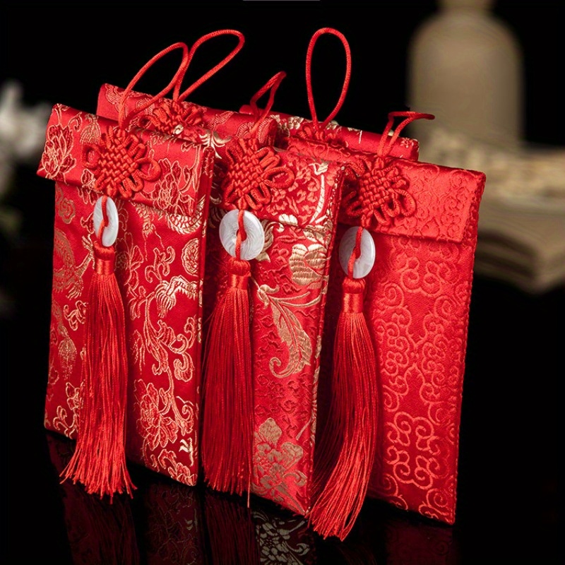 6pc Classic Spring Festival Lucky Money Bless Pocket Envelope 2023 Chinese  New Year Decorations Chinese Red Envelope for Gift