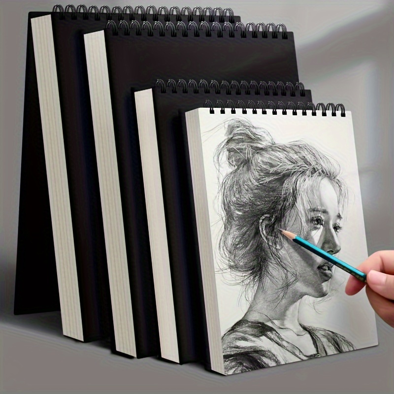 Cuaderno de dibujo A5, 4 cuadernos de dibujo encuadernados en