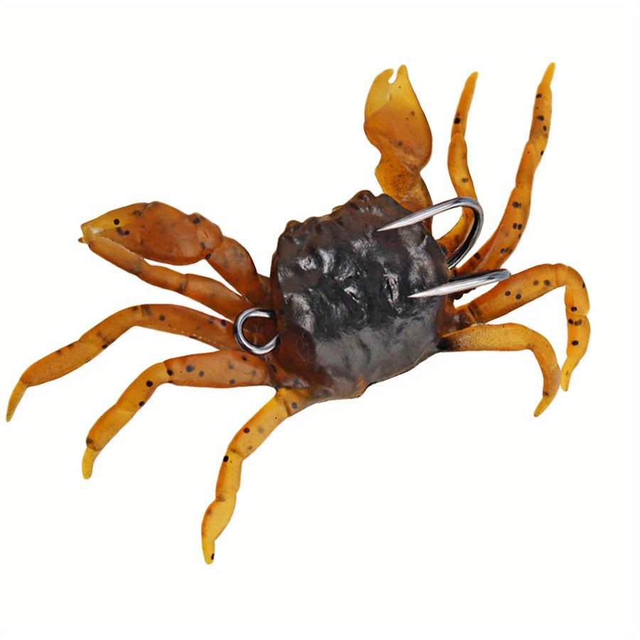 1pc 3.94inch 3d Simulation Crab For Octopus, Silicone Soft Fishing Lures  With Hook For Saltwater, Winter Fishing Tackle