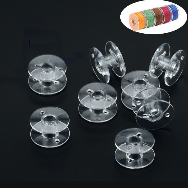 NEW 20pcs Clear Plastic Home Sewing Machine Thread Empty Bobbins