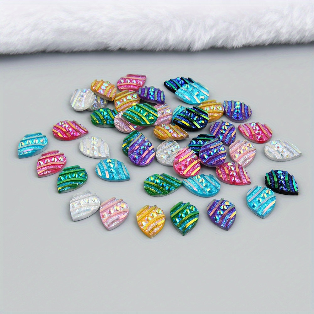 28-65pcs Teardrop Shape Resin Rhinestone Wedding Decoration