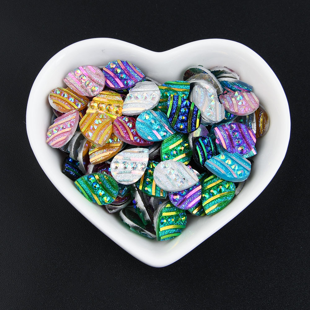 28-65pcs Teardrop Shape Resin Rhinestone Wedding Decoration