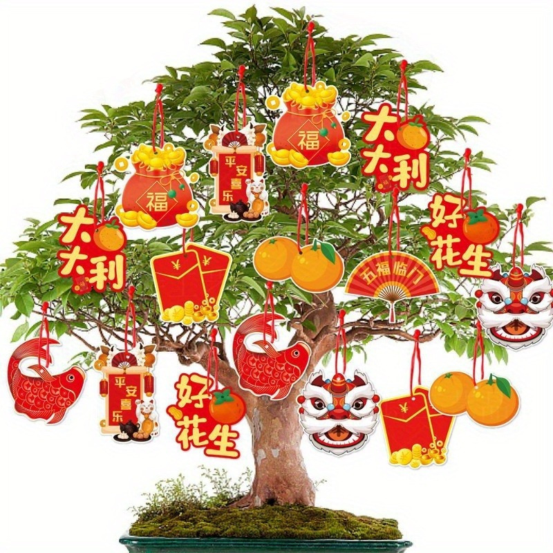 Chinese New Year Car Decorations Ornaments Set - Temu