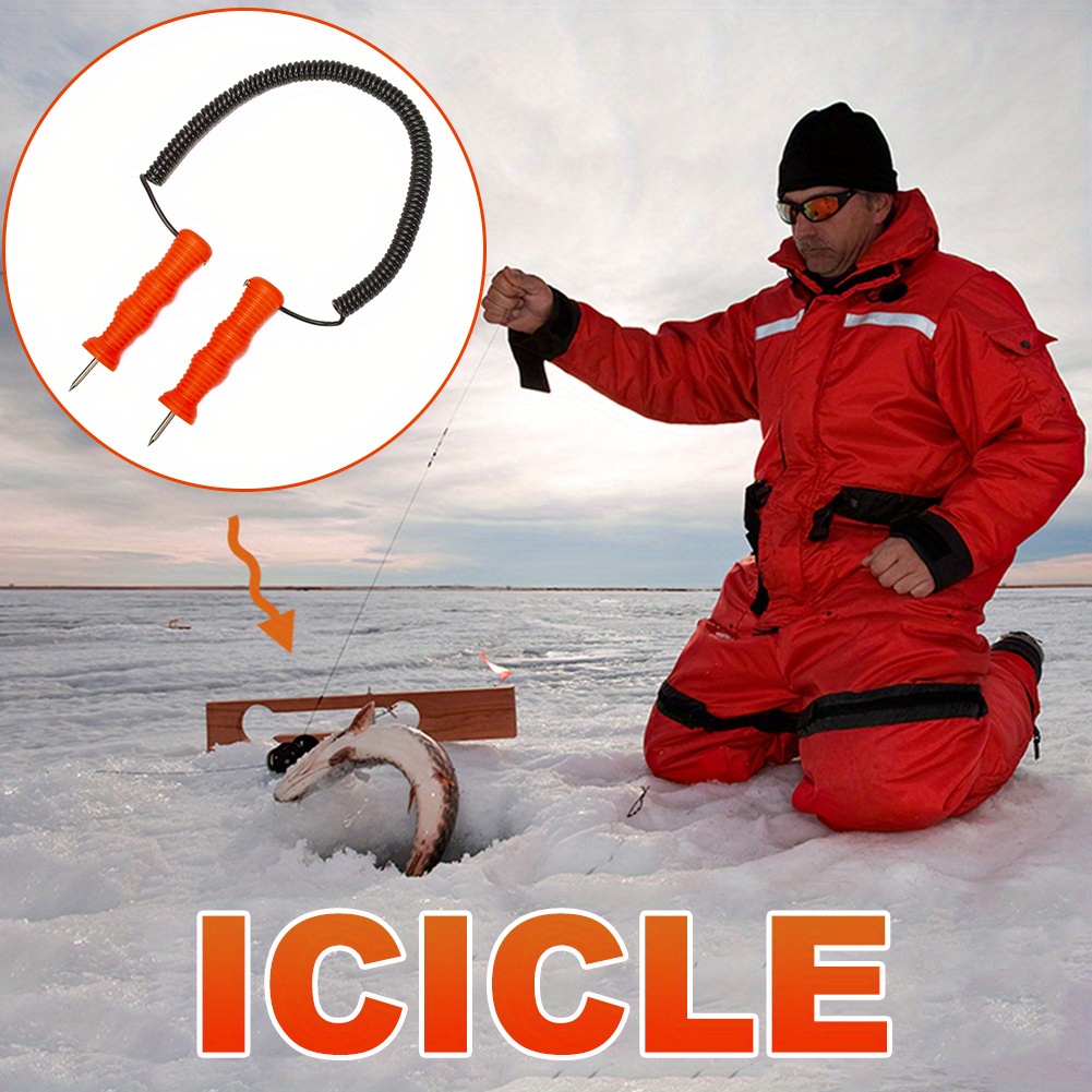 1pc Fishing Safety Rescue Ice Cone, Portable Retractable Ice Awls, Suitable  For Ice Fishing Skating
