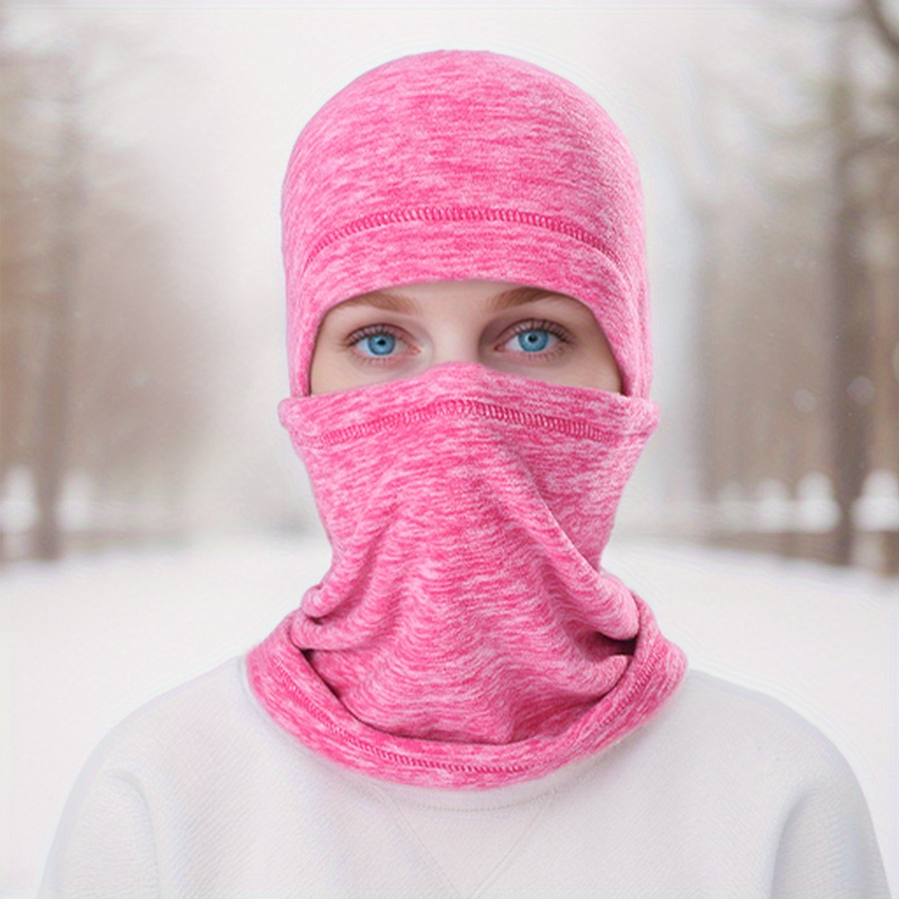 Cagoule masque de ski vêtements d'hiver bonnet noir cagoule rose