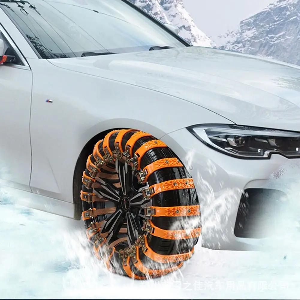 Snow Mud Adjustable Anti skid Tire Chain Tendon Car Sedan - Temu