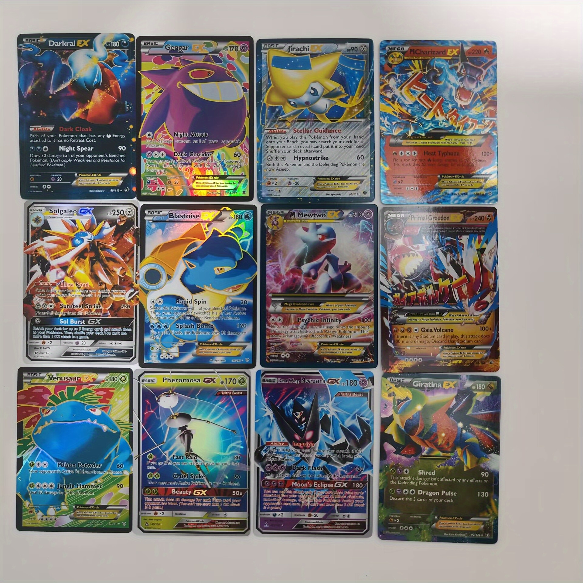 Hot Cards 100 Full Flash Cards English Elf Cards Gx Ex No - Temu