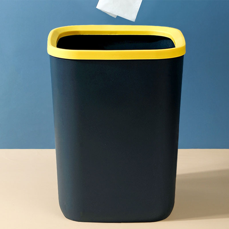 Mini poubelle de bureau ronde de type presse avec couvercle, petite poubelle  en plastique pour comptoir