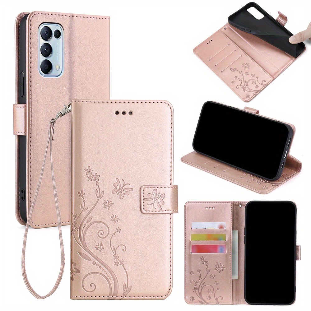 

Butterfly Luxury Pu Leather Wallet Flip Phone Case For Oppo Reno 6 5 Pro Plus 4 Se 3 Pro 2 Reno A 2z 2f Z Find X2 X3neo X3 Lite Card Slots Mobile Phone Bag