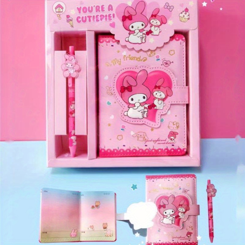 Hello Kitty Melody Kuromi Cinnamoroll Pom Pom Purin Notebook Sets ...