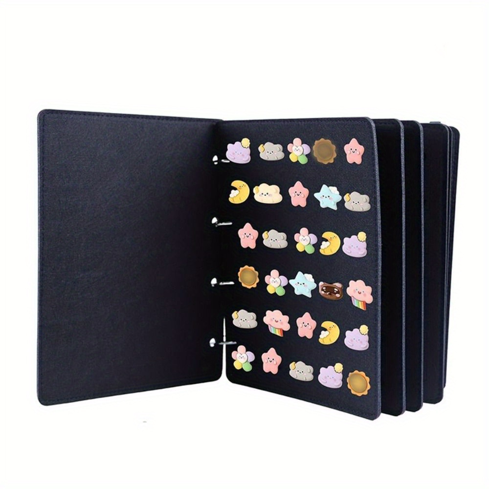  Pin Display Binder, Enamel Pin Display Book,Shoe Charms  Organizer with 180 Holes, Felt Pin Display Holder,Brooch Pin  Organizer,Display and Trade Your Disney Pins,Pins Not Included (Black) :  Office Products