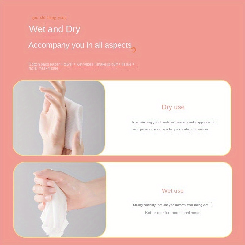 lattby soft disposable face towels   makeup removal facial cleansing wet or dry use details 1