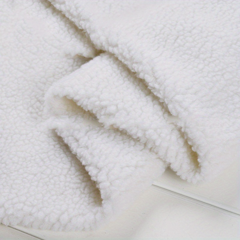 1pc Lambswool Plush Fabric, Teddy Fleece Fabric With Small Particles, Sheep Circle Velvet Fabric, Sofa Cashmere Loops, Warm Clothing, Toys, Handmade Diy Fabric, Apparel Accessories