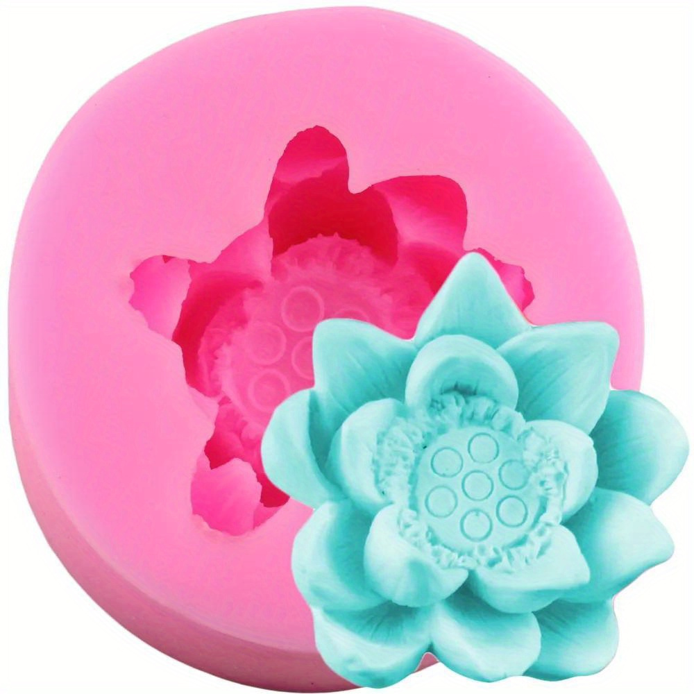 Different Flower Candle Moulds Tulip Cherry Blossoms Peony Rose Scented Candle  Silicone Mold Handmade Soap Lotus
