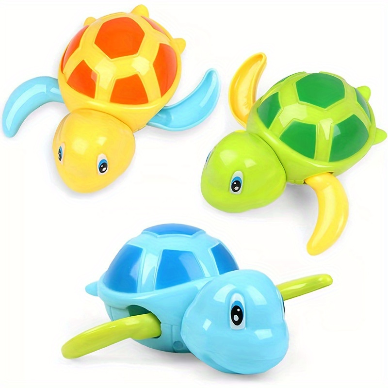 Juguetes de baño para bebés para niños pequeños de 1 a 3 años, lindos  juguetes de baño de tortugas y delfines para nadar, juguetes de baño para  bebés, niños y niñas de