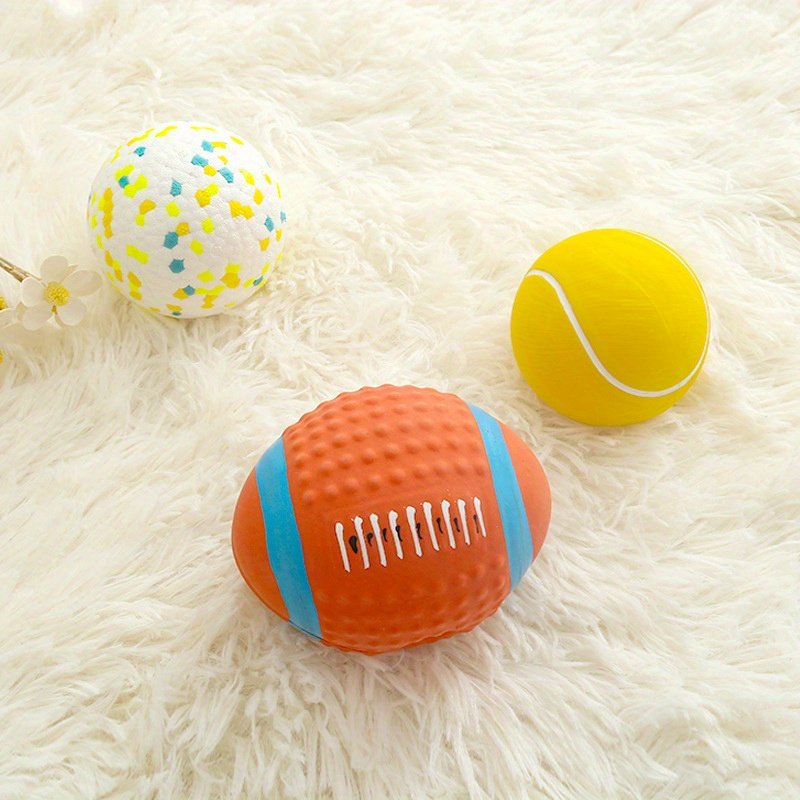 Pet Latex Toys Latex Rugby Football Vocal Toys Bite Resistant Vent