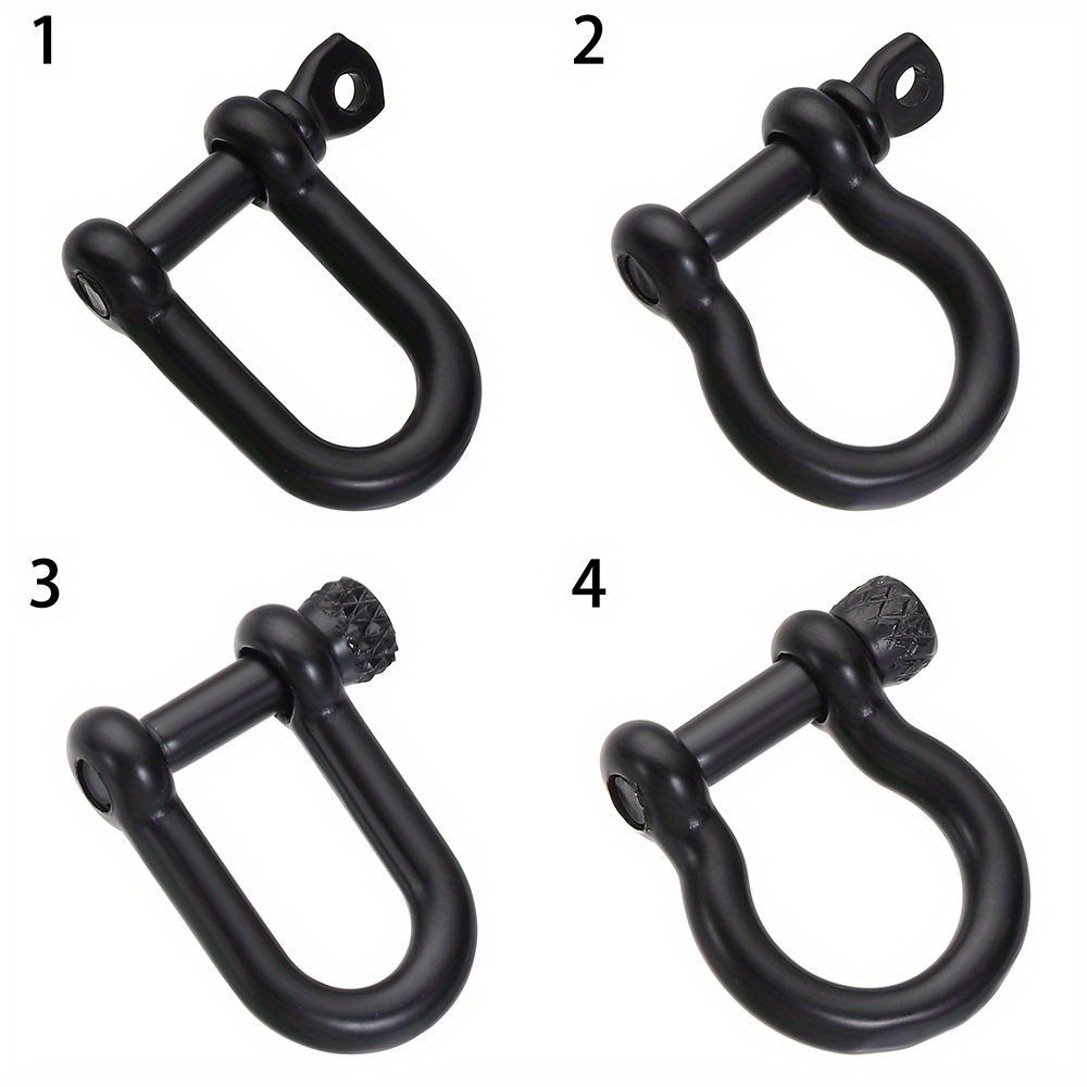 Solid Stainless Steel Carabiner D Bow Staples Shackle Fob - Temu