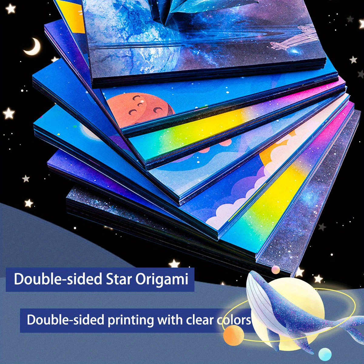  50 Sheets Origami Paper 6x6 Inch, Double Sided Starry