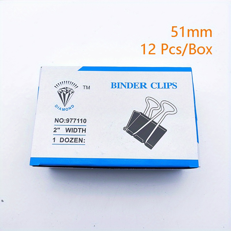 Large Binder Clips Big Paper Clamps Clips Office Supplies - Temu