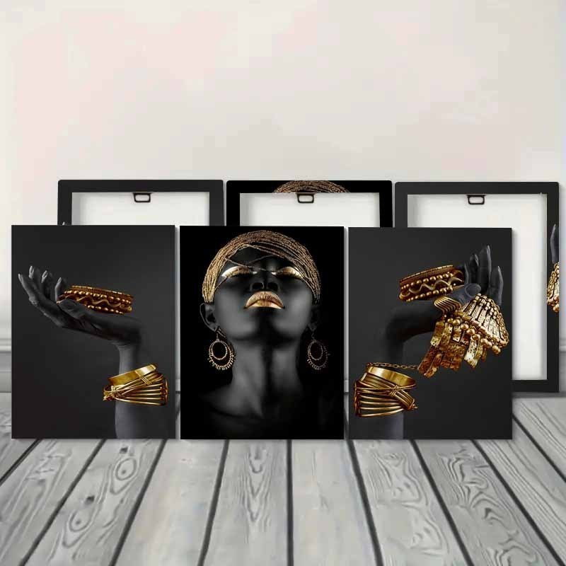 Canvas Poster Modern Art Black Female Art Print Black Girl - Temu