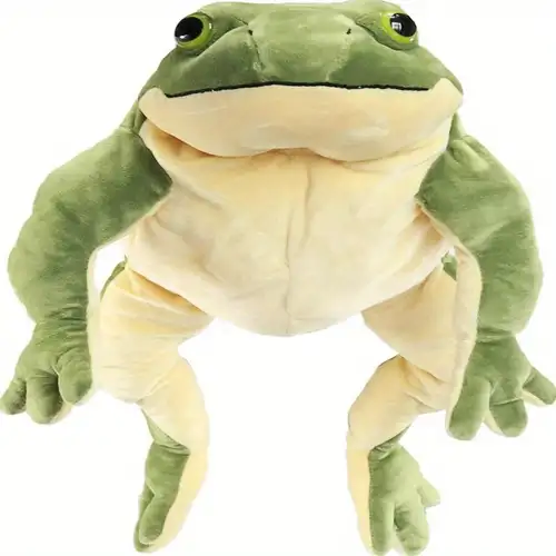 Sleepy Frog Plush Toy With Big Eyes, Long Ears And Big Mouth